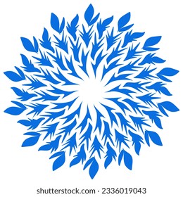 Blue color ethnic mandala patern design illustration. Perfect for logos, icons, stickers, tattoos, design elements for websites, advertisements and more.
