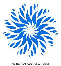 Blue color ethnic mandala patern design illustration. Perfect for logos, icons, stickers, tattoos, design elements for websites, advertisements and more.
