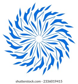 Blue color ethnic mandala patern design illustration. Perfect for logos, icons, stickers, tattoos, design elements for websites, advertisements and more.
