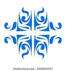 Blue color ethnic mandala patern design illustration. Perfect for logos, icons, stickers, tattoos, design elements for websites, advertisements and more.
