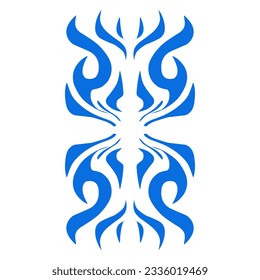 Blue color ethnic mandala patern design illustration. Perfect for logos, icons, stickers, tattoos, design elements for websites, advertisements and more.

