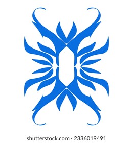 Blue color ethnic mandala patern design illustration. Perfect for logos, icons, stickers, tattoos, design elements for websites, advertisements and more.
