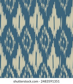 Blue color .Ethnic Seamless pattern Ikat geometric Indian style. Thai style ,Tribal ethnic vector texture. seamless striped pattern in Aztec style. Indian, Gypsy, African rug. Bohemian.