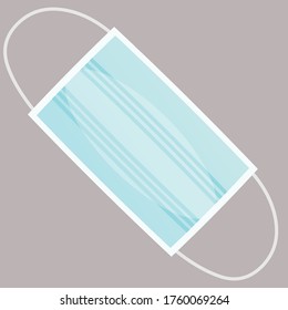 Blue Color Face Mask Vector Image