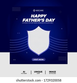 
Blue Color Father's Day Social Media Post Banner