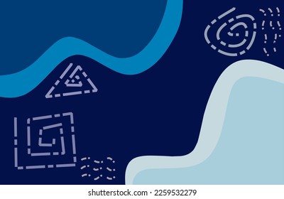 fondo abstracto de vector plano de color azul con patrón de onda
