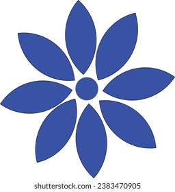 Blue color flower background shape