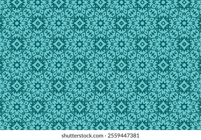 Blue color flower design fabric pattern