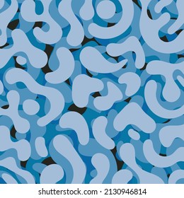 blue color fluid art abstract background concept design vector illustration