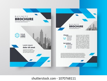 Blue Color Flyer Brochure Design Business Stock Vector (Royalty Free ...