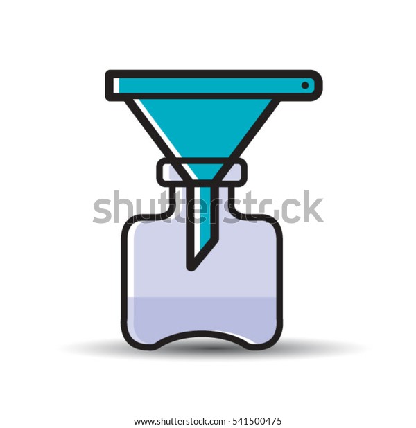 Blue Color Funnel Bottlevector Drawing Stock Vector (Royalty Free) 541500475