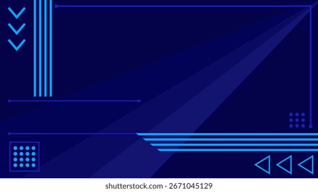 fundo geométrico de cor azul. Composição de formas de linha de gradiente na moda. Design de fundo legal para cartazes, web, banner, folheto 