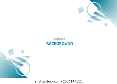 Blue color geometric background with white space for text and message. vector illustration