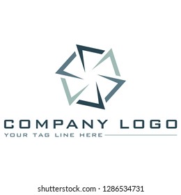 blue color geometric shape logo.this is high resolution and creative geometric shape logo.you can use this logo for your company branding.