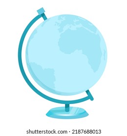 Blue color globe with blue continents