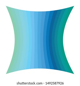 Blue color gradient asymmetric shape design element template vector object isolated on white sign symbol icon