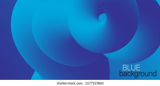 Blue color gradient. Fluid background. Dynamic 3d flow wave. Fluid abstract design. Liquid color.