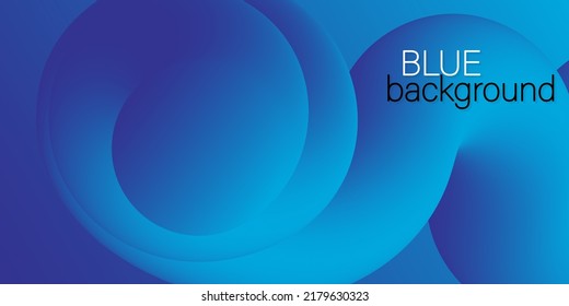 Blue color gradient. Fluid background. Dynamic 3d flow wave. Fluid abstract design. Liquid color.