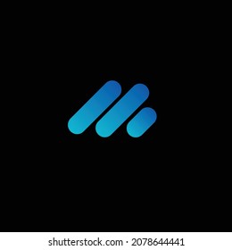 Blue color gradient icon like ad sense logo three made made if rectangle