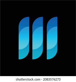 forma de línea degradado de color azul o logotipo