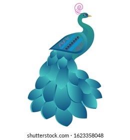 blue color gradient peacock background