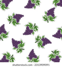 Blue color grapes vector background
