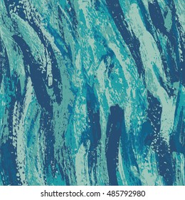 Blue color grunge seamless pattern