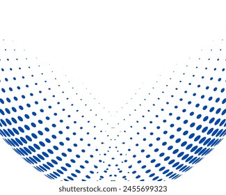 Blue color Halftone vector icon isolated in white background