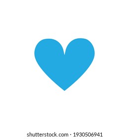 Blue color heart favourite like icon vector illustration