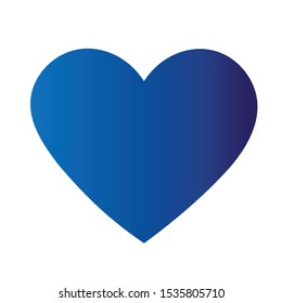 Blue Color Heart For Icon