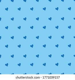 Blue Color Heart Patterns On Blue Stock Vector (Royalty Free ...