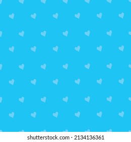 patrones de corazón de color azul en fondo azul, vector