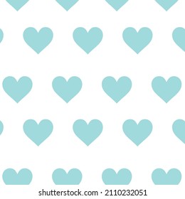 blue color heart patterns vector on white background