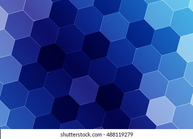 blue color hexagon background. vector. geometric pattern. ideas for your business presentations, printing, design.