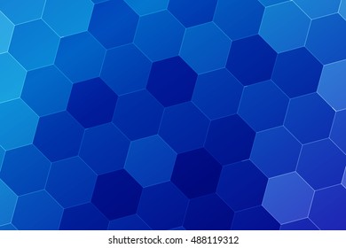 blue color hexagon background. vector. geometric pattern. ideas for your business presentations, printing, design.