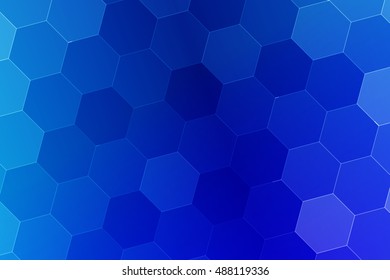 blue color hexagon background. vector. geometric pattern. ideas for your business presentations, printing, design.