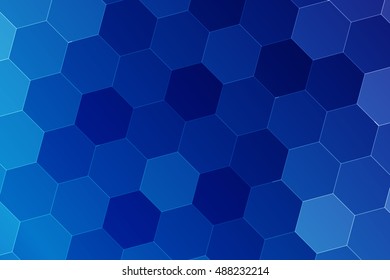 blue color hexagon background. vector. geometric pattern. ideas for your business presentations, printing, design.