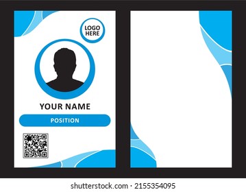 blue color id card template to make your work easier
