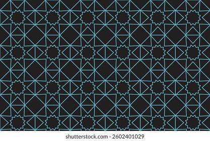 Blue color Islamic pattern Design with vector.Seamless pattern in authentic arabian style.