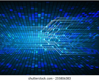blue color Light Abstract Technology background for computer graphic website internet. circuit. table. Mosaic