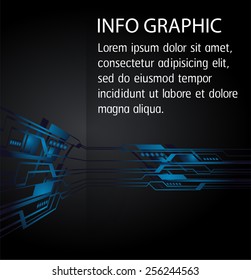 blue color Light Abstract Technology background for computer graphic website internet and business. circuit. white background. text box. label. card.