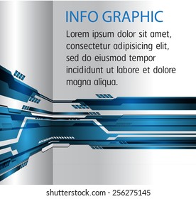 blue color Light Abstract Technology background for computer graphic website internet and business. circuit. silver background. text box. label. card.