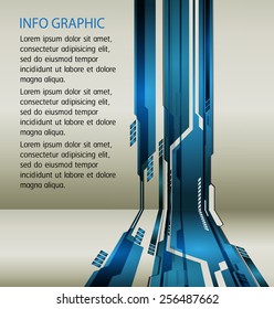 blue color Light Abstract Technology background for computer graphic website internet and business. circuit. silver background. text box. label. card.