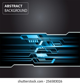 blue color Light Abstract Technology background for computer graphic website internet and business. circuit. black background. text box. label. card.