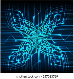 blue color Light Abstract Technology background for computer graphic website internet and business. circuit. text box. label. card.