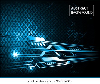 blue color Light Abstract Technology background for computer graphic website internet and business. circuit. black background.label. card