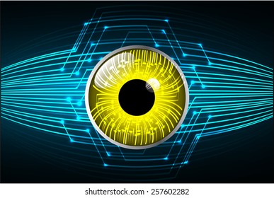 blue color Light Abstract Technology background for computer graphic website internet and business. circuit. yellow eye