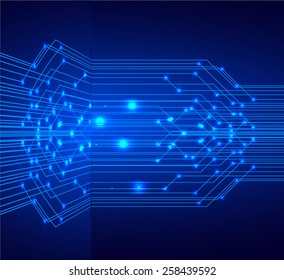 blue color Light Abstract Technology background for computer graphic website internet and business. circuit. text box. label. card.