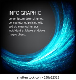 blue color Light Abstract Technology background for computer graphic website internet and business. black background. text box. label. card.
