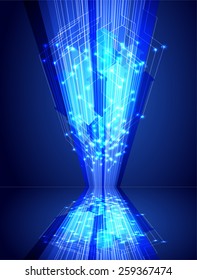 blue color Light Abstract Technology background for computer graphic website internet. circuit. text box. card. label.